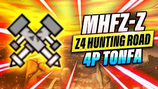 MHFZ Z4 Hunting Road Floors 1100 4P Tonfa [upl. by Niwrek]