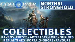 God of War  Northri Stronghold All Collectible Locations Ravens Chests Artefacts Shrines [upl. by Utas]