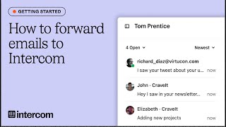 How to forward your customers emails to Intercom [upl. by Weidner]