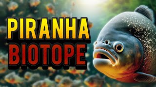 piranha biotope aquarium and piranha feeding 😈 [upl. by Aihsenad860]