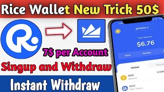 Rice Wallet Airdrop  Rice Wallet Unlimited TrickRice wallet referral Code7 Instant withdrawal [upl. by Dinah]