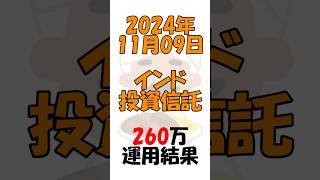 【インド株】260万円のインドの投資信託の運用結果2024年11月9日 インド株 投資 投資信託 [upl. by Noteloc]