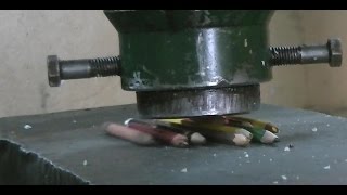 pencils vs hydraulic press [upl. by Fortunia]