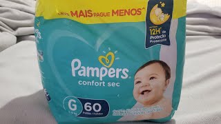 Fralda pampers confort sec G  teste [upl. by Rosene759]