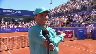 Rafael Nadal  Interview  Semifinal  Nordea Open Båstad 2024 [upl. by Asiel209]