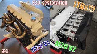 E30 Restoration EP6  Completed M20 27L Super ETA Stroker And Test Fitting RHD ITBs [upl. by Ogires]