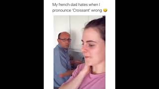 French dad angered when his daughter misspronounces croissant [upl. by Offen753]