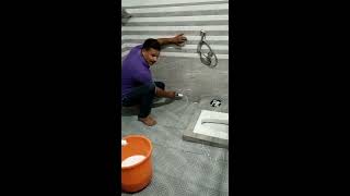 Bathroom waterproofing without removing Tiles [upl. by Aicala]