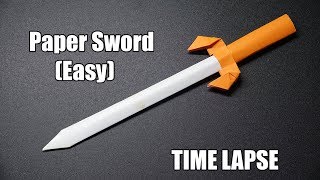 How to make a Paper Sword PART 7  Easy Origami Tutorial  DIY Ninja Sword TIME LAPSE [upl. by Enileuqkcaj]