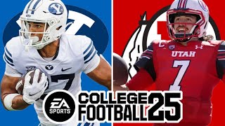 BYU 62 at Utah 44  Week 11 Simulation EA College Football 25 [upl. by Ailugram350]