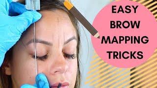 BROW MAPPING SIMPLIFIED Step by Step Brow Mapping for Microblading [upl. by Nairbo885]