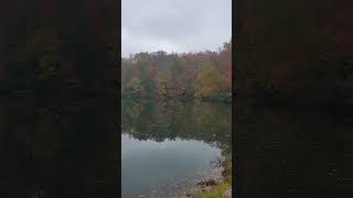 Panoramic view of Laurel lake autumn Breaks Interstate Park in Breaks VA [upl. by Newcomb]