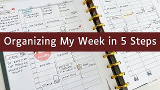 5 Steps to Planning My Week In My Hourly Planner [upl. by Ahsikyw]