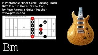 Guitar Backing Track B Pentatonic Minor Scale  Grade Two [upl. by Lunsford653]