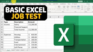 How To Master Basic Excel Assessment Job Test for Employment [upl. by Cassondra]