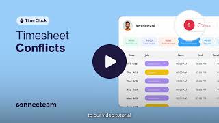 Connecteam  Time Clock  Timesheet Conflicts [upl. by Izzy285]