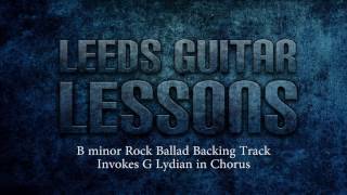 B minor G Lydian Backing Track Ballad [upl. by Powell]