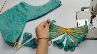 हर किसी को पसंद आएगा ये खूबसूरत ब्लाउज डिजाइन make to easy beautiful blouse design cutting stitching [upl. by Osrick817]