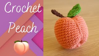 Crochet Peach Step By Step Tutorial  How To Crochet a Peach  Cute Amigurumi Peach [upl. by Eednar]