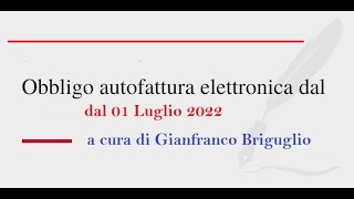 Le Autofatture Elettroniche a decorrere dal 01072022 temasystem Polyedro Lynfa contabilità [upl. by Nerraj739]