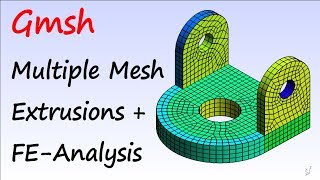 Gmsh Tutorial HexaederVernetzung einer FreeCAD Geometrie mit mehreren Extrusionen [upl. by Gauntlett]