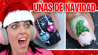 UÑAS NAVIDEÑAS🎄¡INCREIBLES DECORACIONES [upl. by Notniuqal]