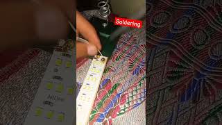 Soldering wire in led electronic shorts [upl. by Gausman]