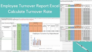 Employee Turnover Report Excel Calculate Turnover Rate [upl. by Akered844]