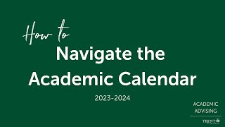 Navigating the 20232024 Undergraduate Academic Calendar Trent University [upl. by Hoopes]