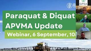 GPSA Paraquat amp Diquat APVMA Update Webinar 6 September 2024 [upl. by Guadalupe]