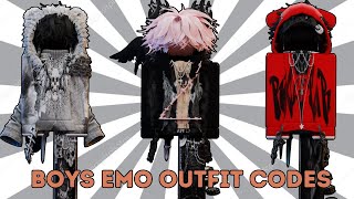 Boys Emo Outfit Codes for Brookhaven  Bloxburg and Berry Avenue [upl. by Aeneg]