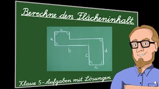 Flächeninhalt berechnen zusammengesetzte Figur  Klasse 5 [upl. by Murat299]