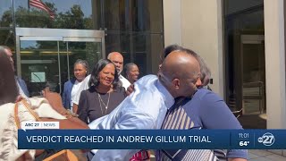 Andrew Gillum and Sharon LettmanHicks react to not guilty verdict [upl. by Aynatal662]