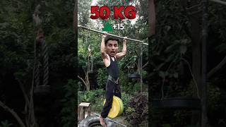 Weighted PullUp Challenge 15 kg to 50 kg Max Attempt 💪🔥 calisthenics [upl. by Line]