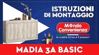 Istruzioni di montaggio Madia 3A Basic  MONDO CONVENIENZA [upl. by Esinrahs469]