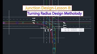 Junction Design in Civil 3DTurning Radius Design Vehicle and Swept Path [upl. by Streetman]