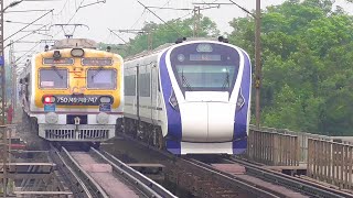 😱Dangerous 130 Kmph Trains over old Khirai Bridge  🚆Vande Bharat Duronto Azad Hind JanShatabdi [upl. by Tremayne293]