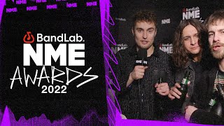 Sam Fender shouts out Limmy amp Little Simz in the BandLab NME Awards 2022 winners room [upl. by Sacha]