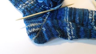 Socken stricken Tutorial  Teil 3  Die Ferse Bumerangferse Jojo Ferse [upl. by Carmena]