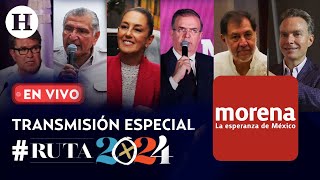 Resultados de la encuesta de Morena  Transmisión especial ruta2024 en El Heraldo de México [upl. by Arayc304]