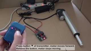 How to control linear actuator motor by ordinary 2ch rf remote control kit [upl. by Trauts]