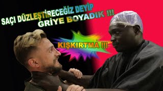 SAÇI DÜZLEŞTİRECEĞİZ DERKEN BEYAZA BOYADIK KIŞKIRTMA [upl. by Avlis]