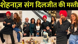 Shehnaz Gill Celebrates Honsla Rakh Shooting Wrap With Diljit Dosanjh In Canada [upl. by Akeimahs]