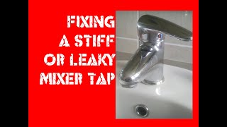 Fixing a stiff or leaking mixer tap cartridge removal and disassembly [upl. by Osnofedli196]