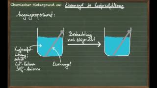 Eisennagel in Kupfersulfat Lösung Kupferblech in Eisensulfat Lösung [upl. by Hsirahc]