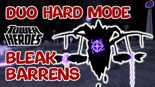 Duo Bleak Barrens Hard Mode Challenge in Roblox Tower Heroes 03242023 [upl. by Amocat574]