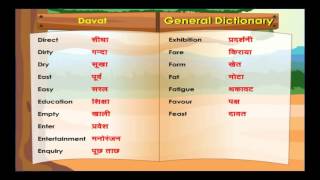 General dictionary  Learn Hindi Through English for kids  Spoken Hindi Basic for kids [upl. by Scholem]