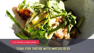 Tasty Tuna Tartar with watercress and Asian spices [upl. by Yettie]