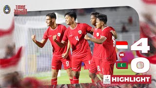 Highlights Indonesia vs Maladewa  Kualifikasi Piala Asia U20 [upl. by Pfeifer]