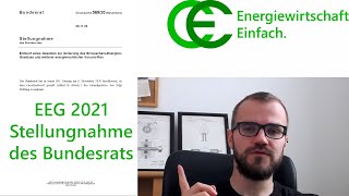 EEG 2021  Stellungnahme des Bundesrats [upl. by Ailero489]